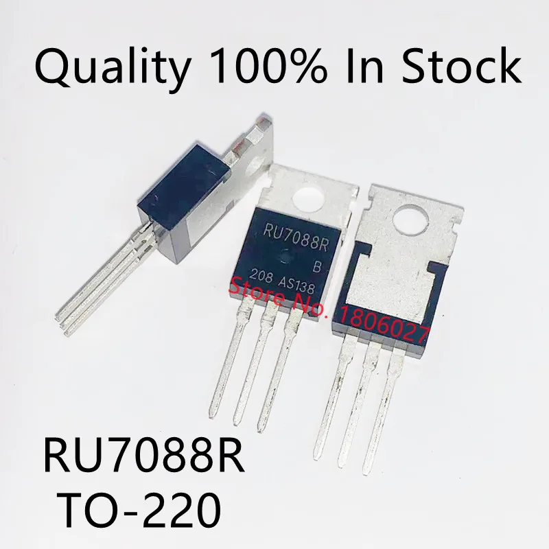 

10pcs/lot RU7088R RU7088 TO-220 70V 80A field effect transistor