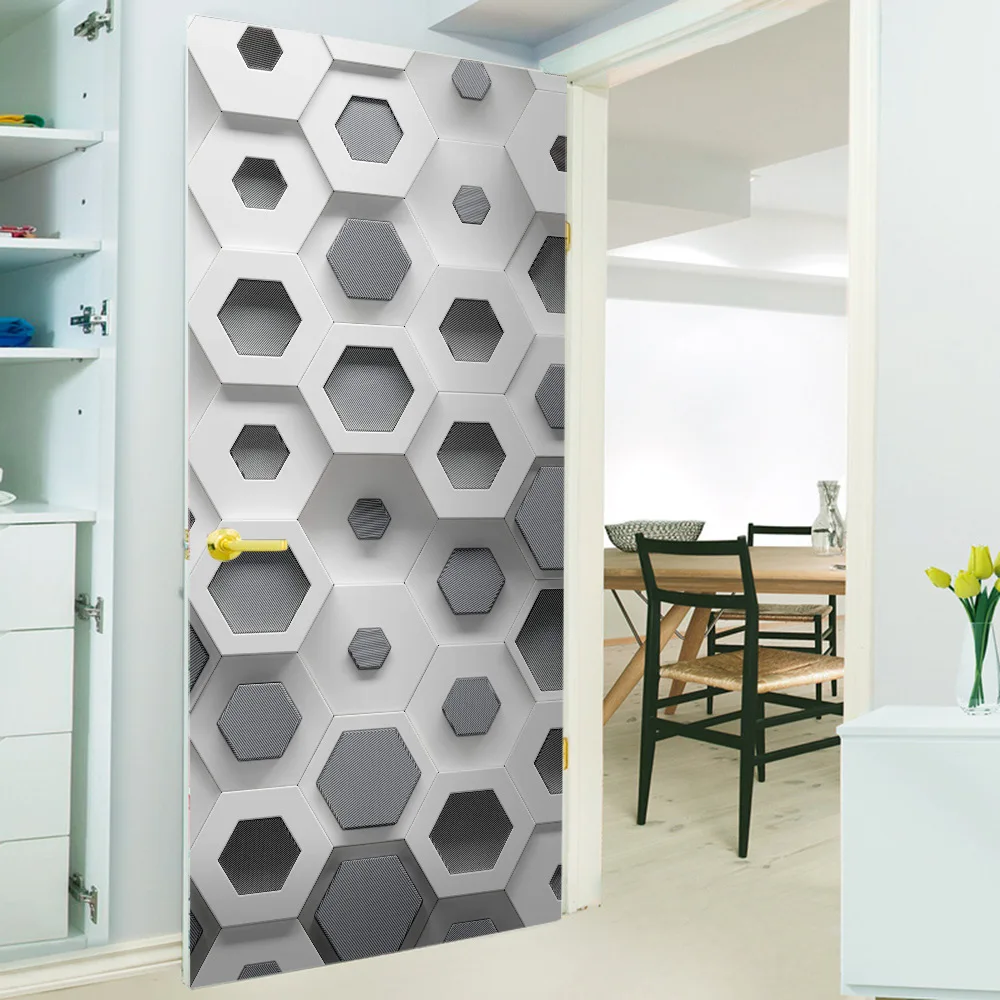 

Door Sticker 3D Papel Mural Adhesivo Porta Stickers DIY Creative Decal Home Decor for Bedroom Living Room Mural Peel and Stick