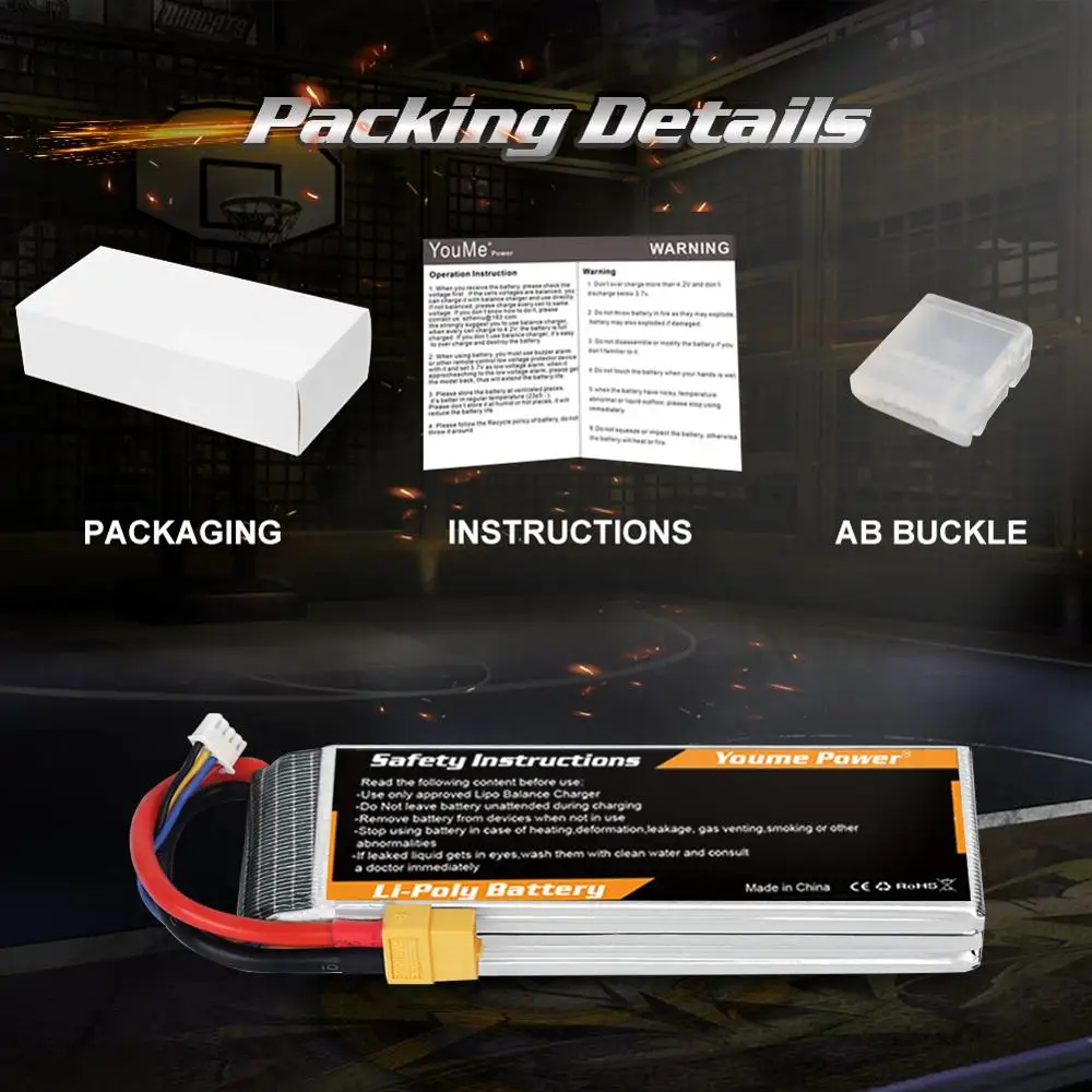 аккумулятор youme 3s 111 в липо 3300 мач 5200