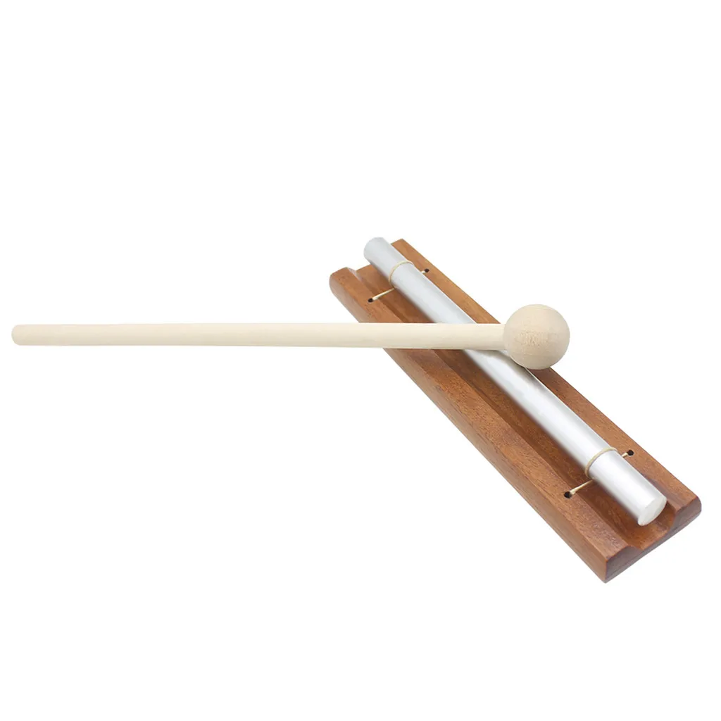 

Aluminium Alloy Solo Chimes On Wooden Base W/ Wood Mallet Energy Bell Hot