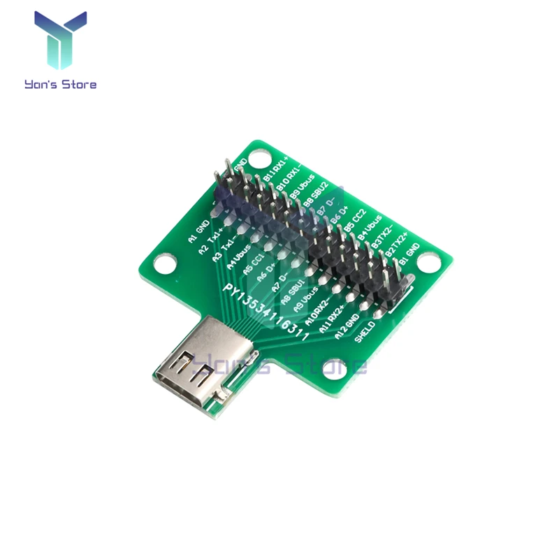 

USB 3.1 Type-C Cable Test Board 24 PIN Type-C Female Plug Jack to DIP Adapter Connector Welded PCB Converter Pinboard