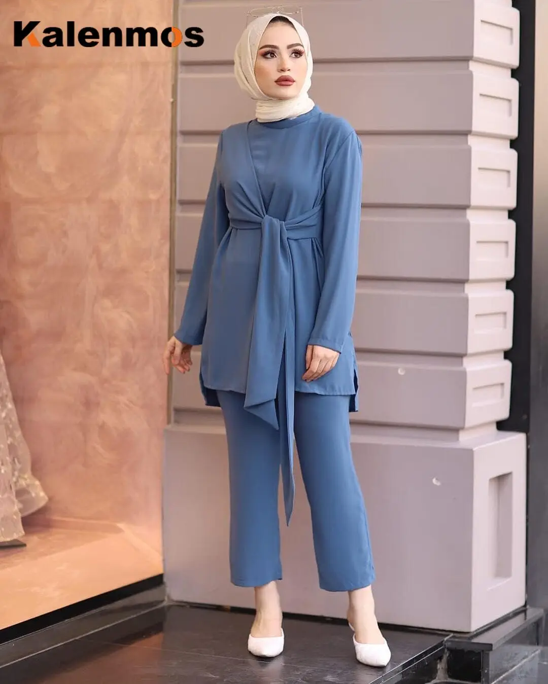 Женский комплект одежды из двух предметов мусульманский хиджаб абайя Турция Caftan