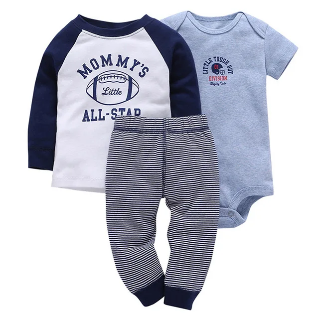 Детские костюмы, комплекты Bebes, комплекты одежды, набор для новорожденных с героями мультфильмов, хлопок, одежда для мальчиков, летняя одежда для маленьких мальчиков, 3 предмета - Цвет: 12