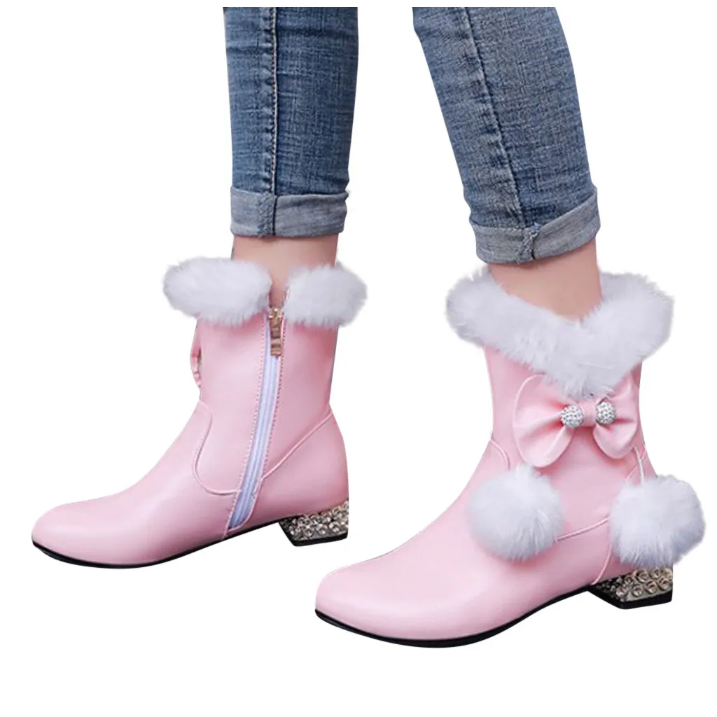 Женские резиновые сапоги для отдыха однотонные с бантиком и помпонами сезон