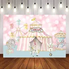 Фон для фотосъемки новорожденных девочек Mehofond, цирк, розовое колесо обозрения, украшение для студийной фотосъемки