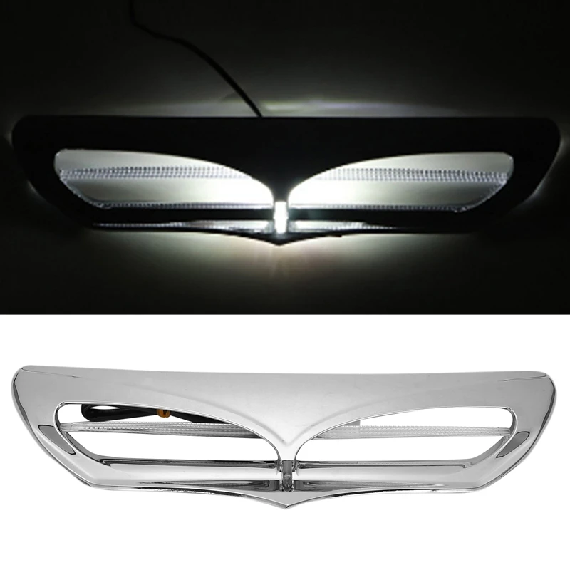 

Motorcycle Vent Trim with LED Lights Cover for Touring Electra Glide Street Glide Ultra 2014-Up