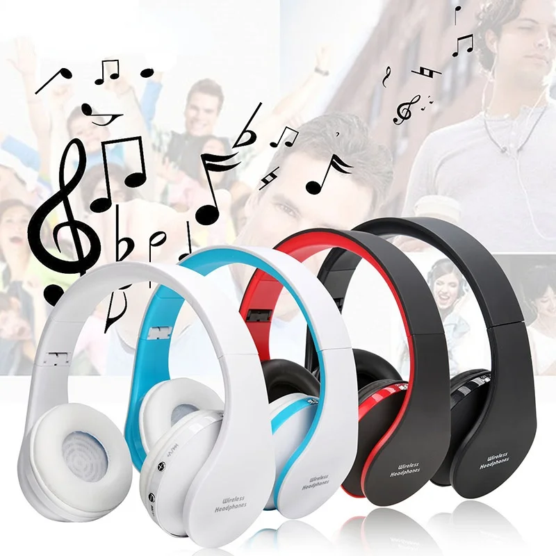 

Складные Hi-Fi наушники с глубокими басами, проводные/Беспроводные стереонаушники с поддержкой Bluetooth, Накладные наушники с шумоподавлением, г...