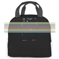 pac game screen xxx large black male hipster cheap crew neck women men portable insulated lunch bag adult