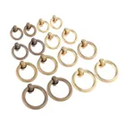 2 шт., антикварная латунная деревянная шкатулка для украшений, кольцо, мебельные ручки, винтажный шкаф с выдвижными ящиками, дверная ручка для кухни, 20253035 мм