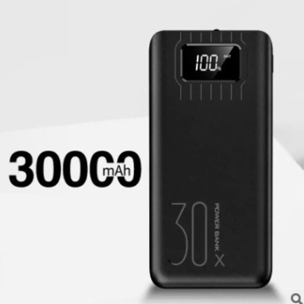 30000mah банк питания для Xiaomi Mi Iphone samsung повербанк Внешняя батарея 3USB DC 5V2A портативное зарядное устройство