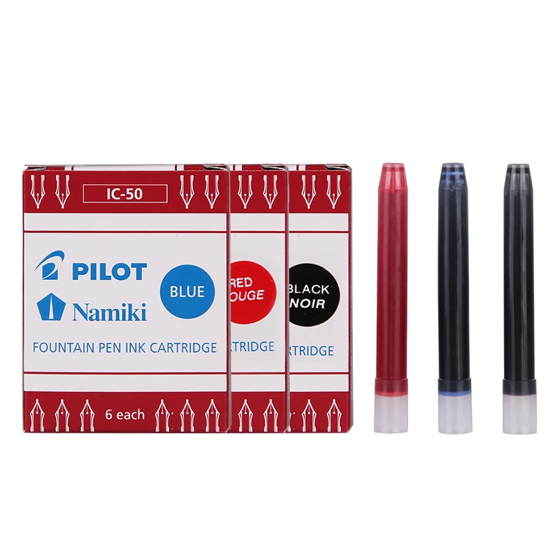 1 упаковка чернильный картридж Pilot Namiki IC 50 черный/синий/красный канцелярские