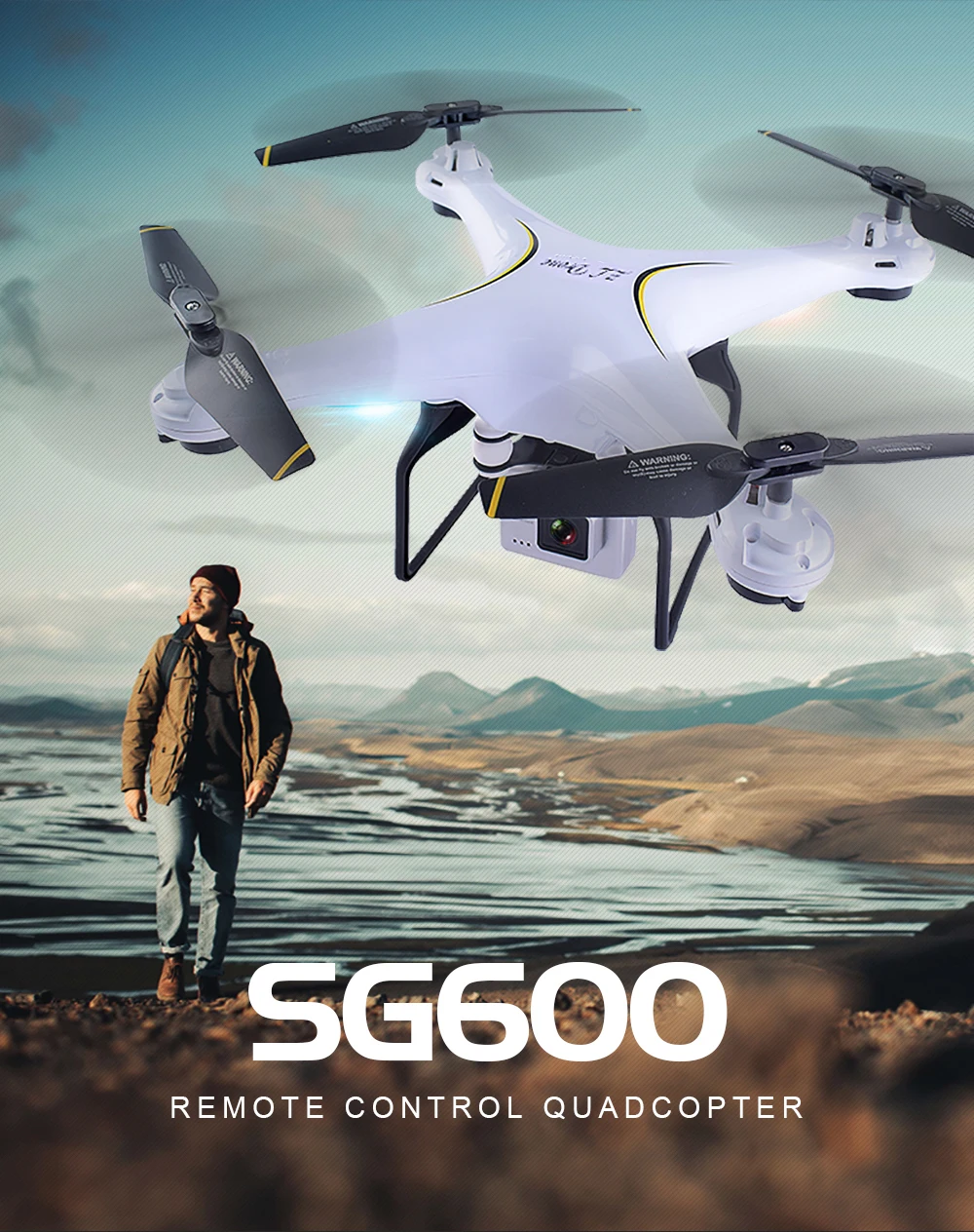 SG600 RC Дрон 2,4G селфи-Квадрокоптер самолет с 0.3MP Wifi FPV камера удержание высоты авто возврат Безголовый