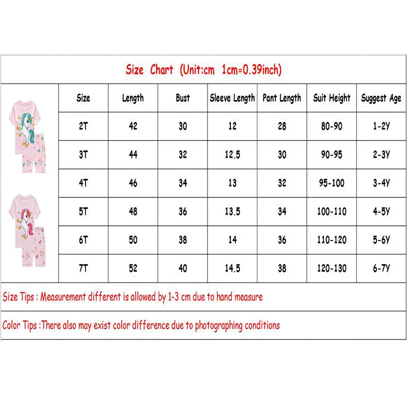 Новый пижамный комплект для девочек детская пижама из 100% хлопка с короткими