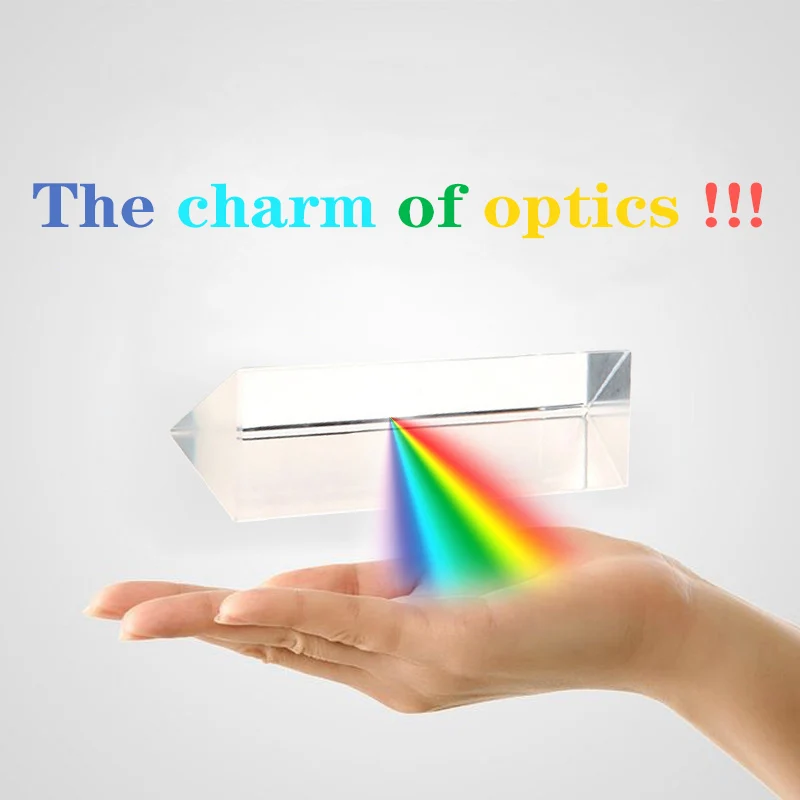 

30X60mm Optical Glass Right AngleTriangular Prism for Teaching Light Spectrum Rainbow Prism Rainbow Prism Optical Glass Crystal