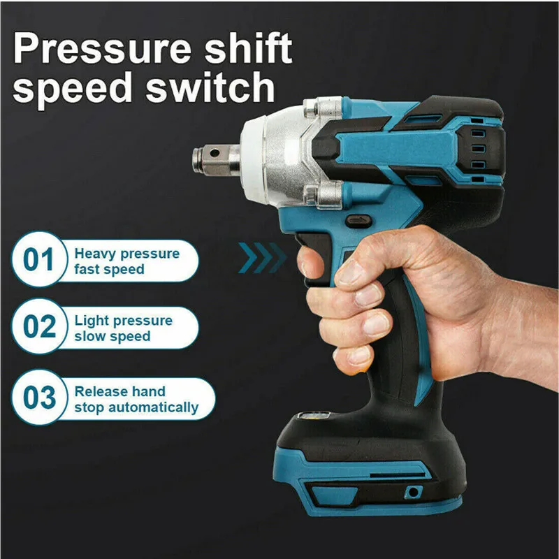 

360NM Electric Brushless Impact Wrench Rechargeable 1/2" Socket Wrench Power Tool Cordless For Makita Battery DTW285Z Body