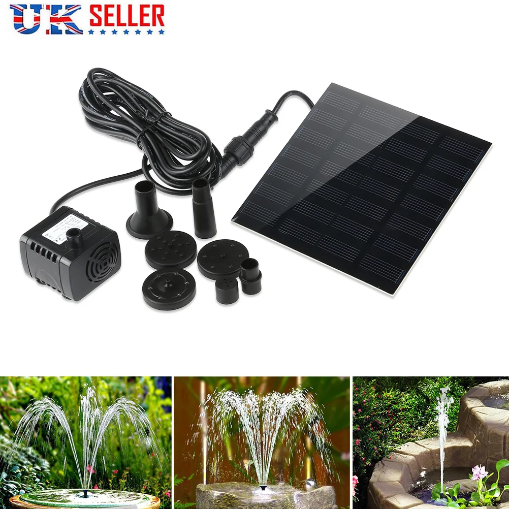 Водяной насос на солнечной батарее 7 в 1 2 Вт л/ч аквариумный фонтан бассейн сад