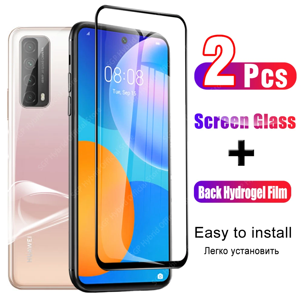 Защитное закаленное стекло 2 в 1 для Huawei P Smart 2021 2020 Psmart Z Pro Plus 2019|Защитные стёкла и