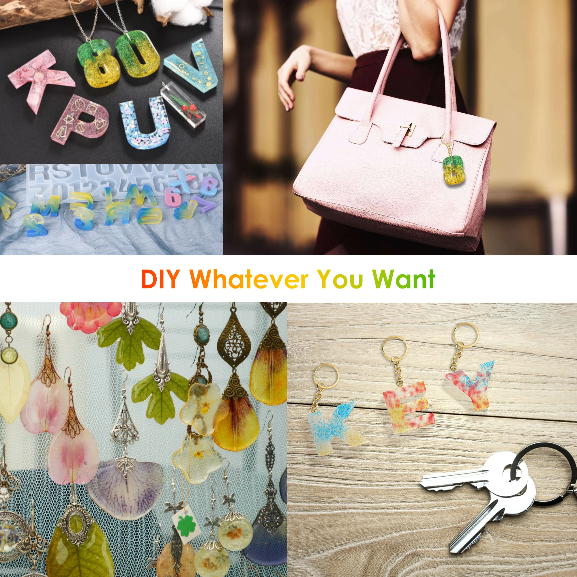 

Letter Resin Molds Backward Alphabet Silicone Mold for Making Resins Keychains Pendant Jewelry Epoxy Resins Crafts