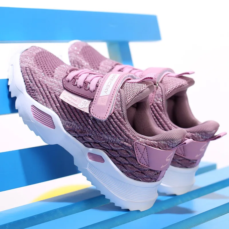 Беговые кроссовки для детей сетчатые дышащие слипоны легкие прогулочная