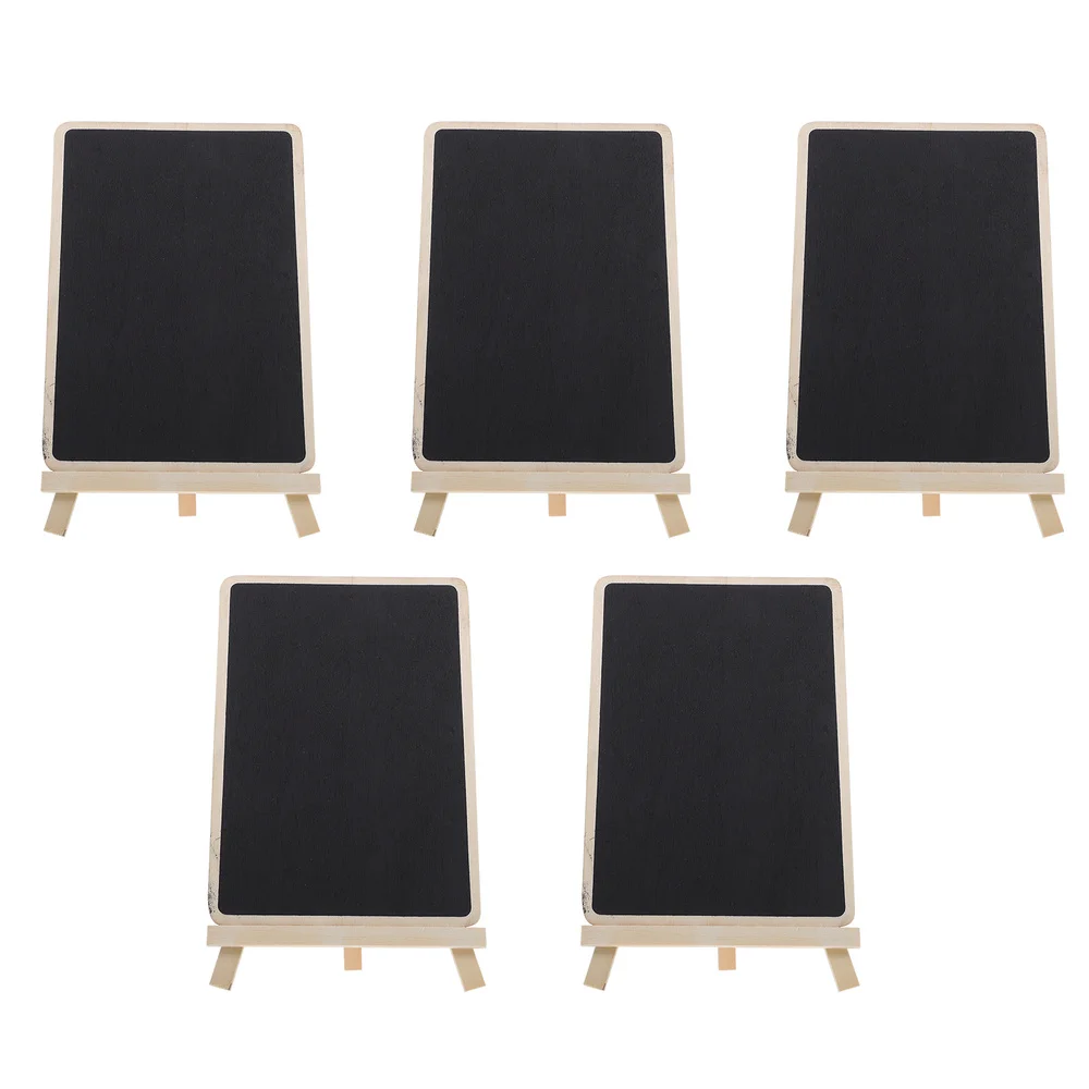 

5pcs Chalkboard Signs Vintage Wooden Tabletop Chalkboard Vertical Writing Board