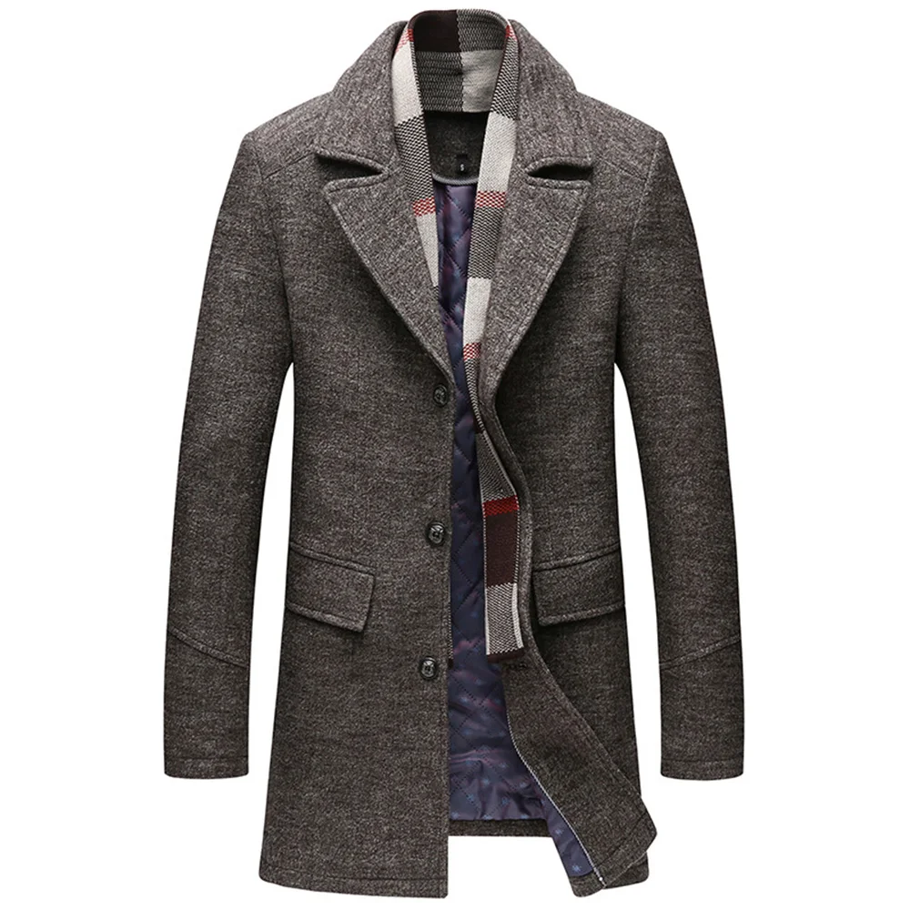 Men Jacket Coat New 2021 Mens Autumn Winter Wool Jacket Windbreakers Streetwear Male Casual Style Jackets Mens