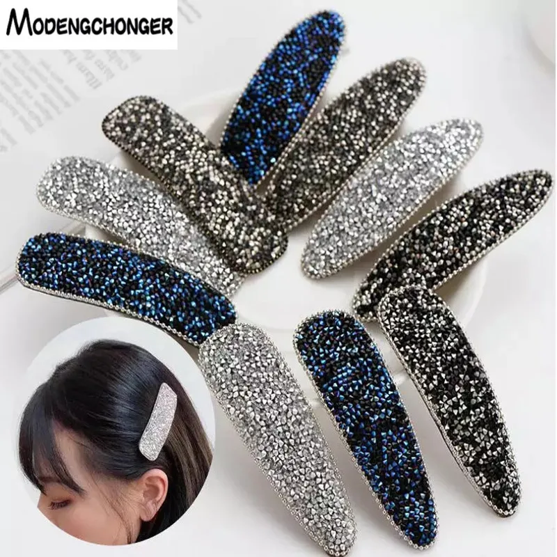 

2019 New Arrivavl Waterdrop Rhinestone BB Hair Clips for Womens Alloy Flash Bangs Hairgrips Temperament Hairpin Hair Accessories