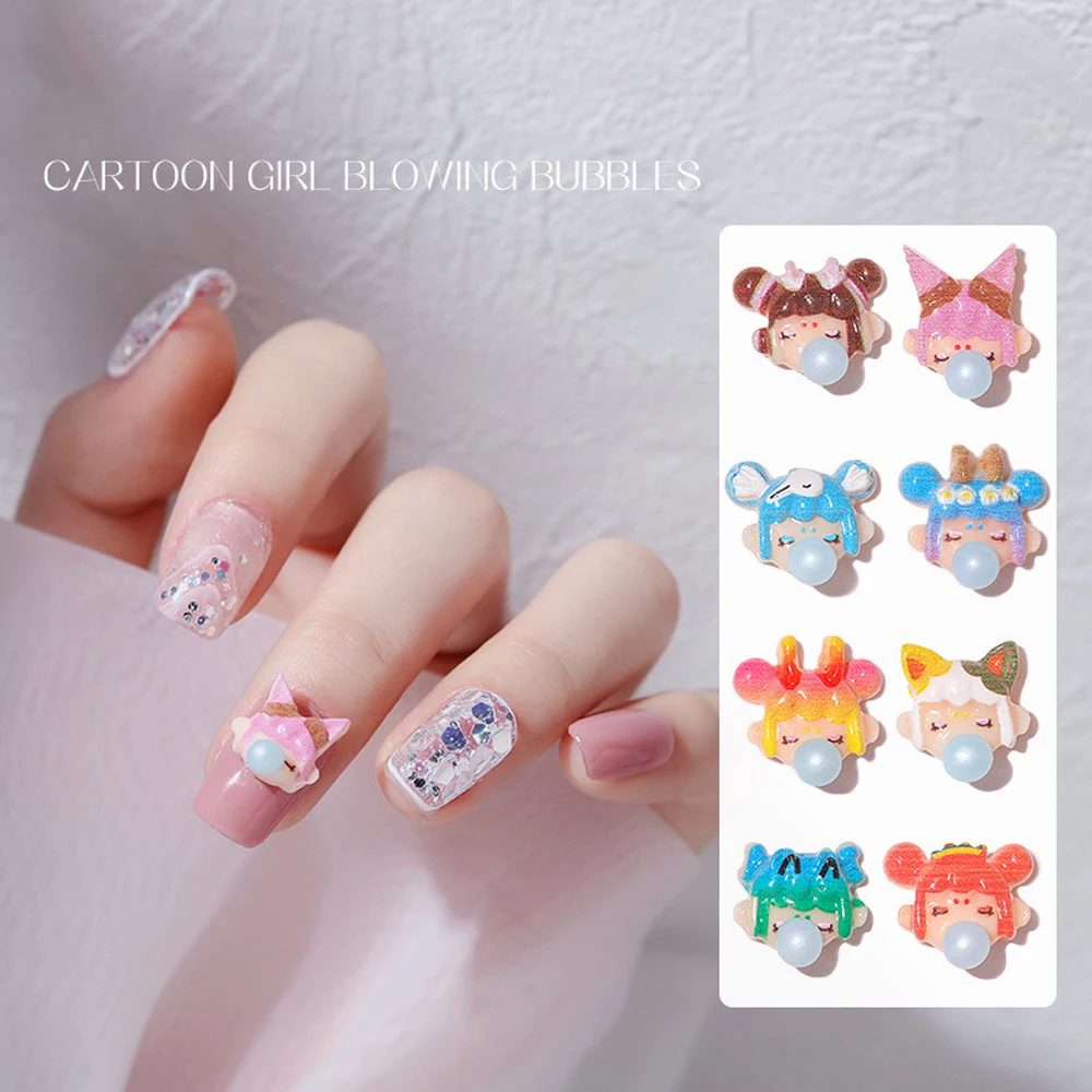 1 коробка прелестная маленькая девочка ногтей ювелирные подвески Нейл-арт в