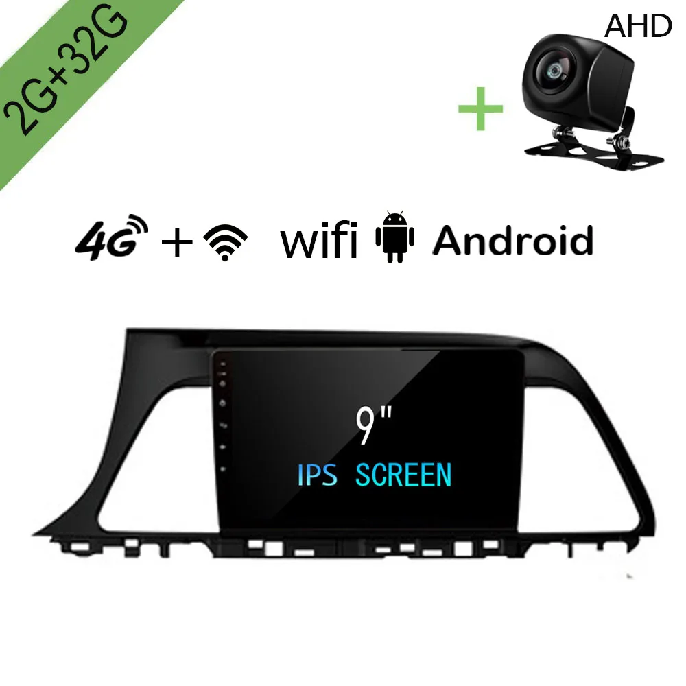 Автомобильный мультимедийный плеер R Way Android Dvd Gps для Hyundai Sonata 2014 2105 2016 2017 2 ГБ + 32 9