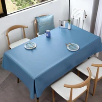 pvc solid color tablecloth waterproof oil proof anti scald simple tablecloths for table party decoration dining tables cover