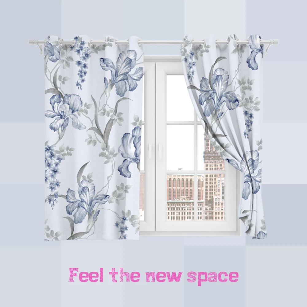 

Punch Hook Blackout Curtain Modern Customized Full Shade Sunscreen Blinds For Windows Home Kitchen Bedroom LivingRoom Decoration