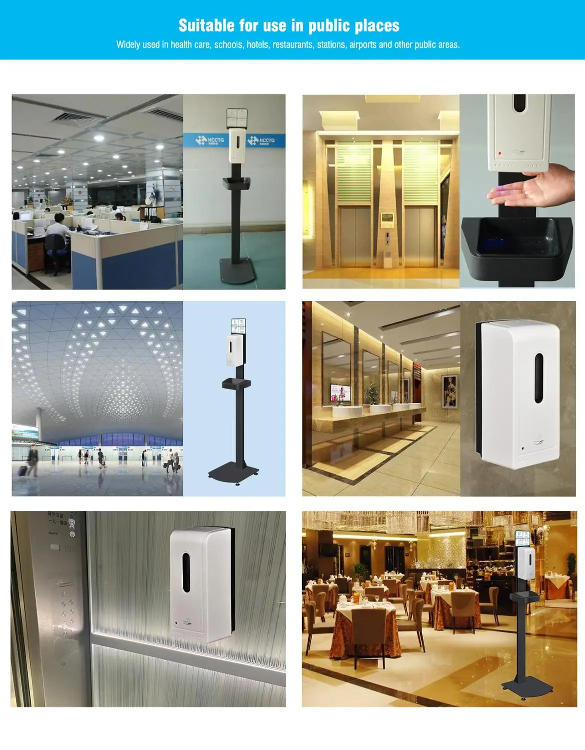 

1000ml Spray Electric Plastic Gel Liquid Floor Standing Touchless Automatic Soap Dispenser SD-10