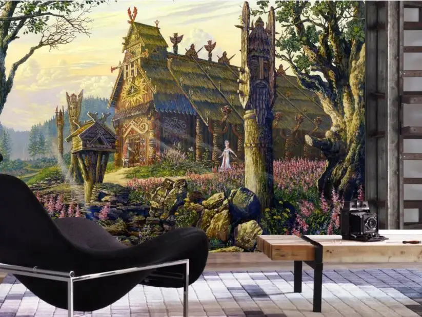 

3d настенные фрески на заказ, обои с изображением Европейского замка, красивый пейзаж, спальня, гостиная, задний фон для телевизора, украшени...