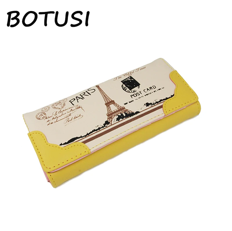 Новинка 2018 модные женские кошельки BOTUSI из искусственной кожи держатели для карт
