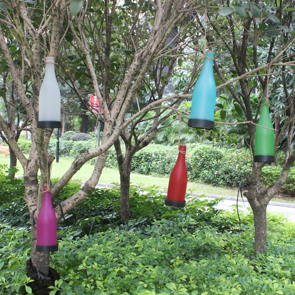 Светодиодный в форме винной бутылки на солнечной батарее пробки Строка Дерево