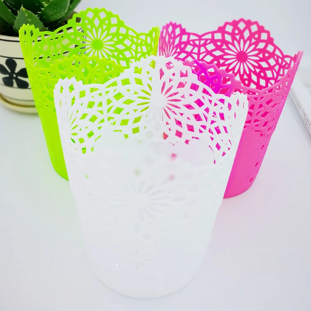 

Hollow Flower Brush Storage Pen Pencil Pot Holder Container Desk Organizer Gift