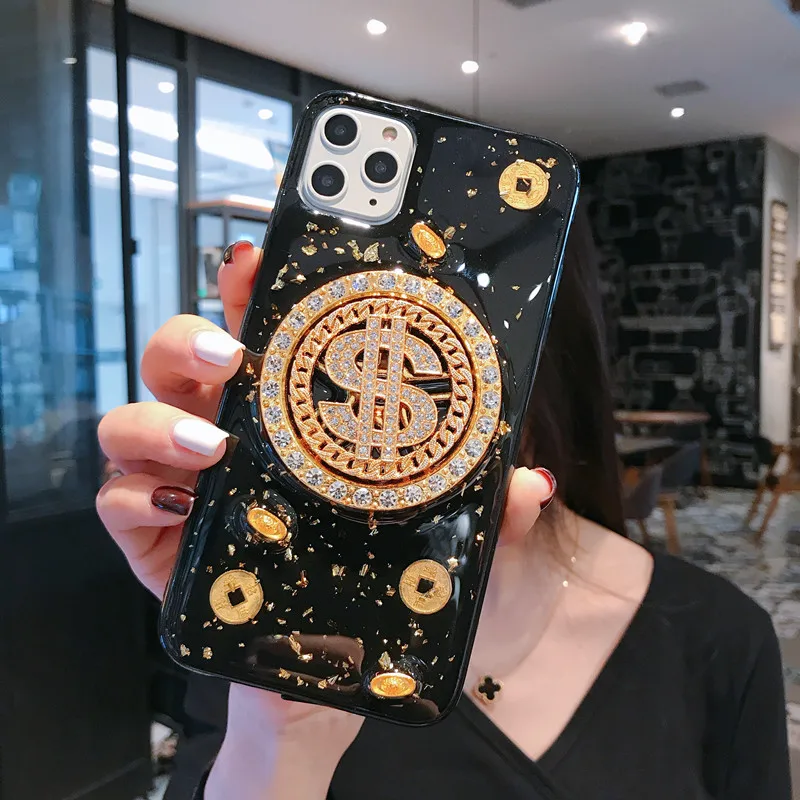 Оригинальный Роскошный доллар чехол для телефона i Phone 11pro max X XS 8 6 Plus XR 7 черный и