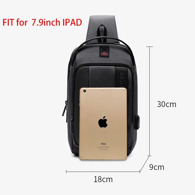 Мужская сумка-Кроссбоди с технологией RFID Повседневная Водонепроницаемая