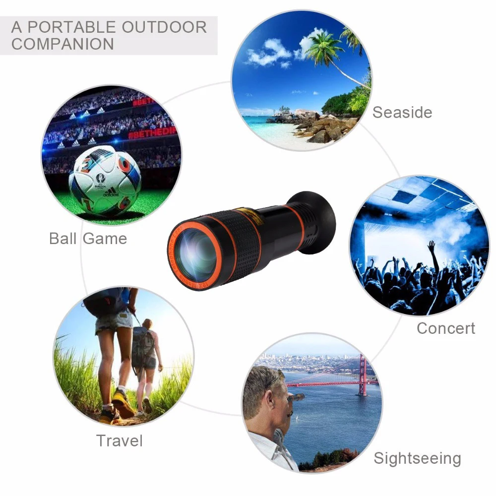 Объектив с оптическим зумом APEXEL 8x 12x телескоп зажимом HD объектив для смартфона