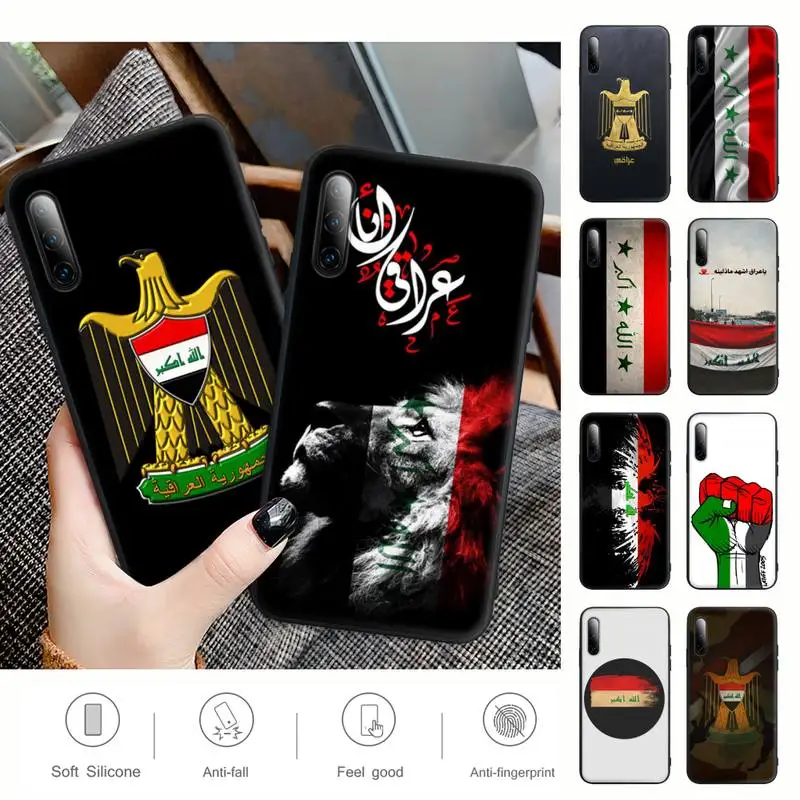 

Iraqi Iraq National Flag Black Rubber Mobile Phone Case For Samsung Galaxy S9 S10 S20 S21 S30 Plus Ultra S10e S7 S8 Cover