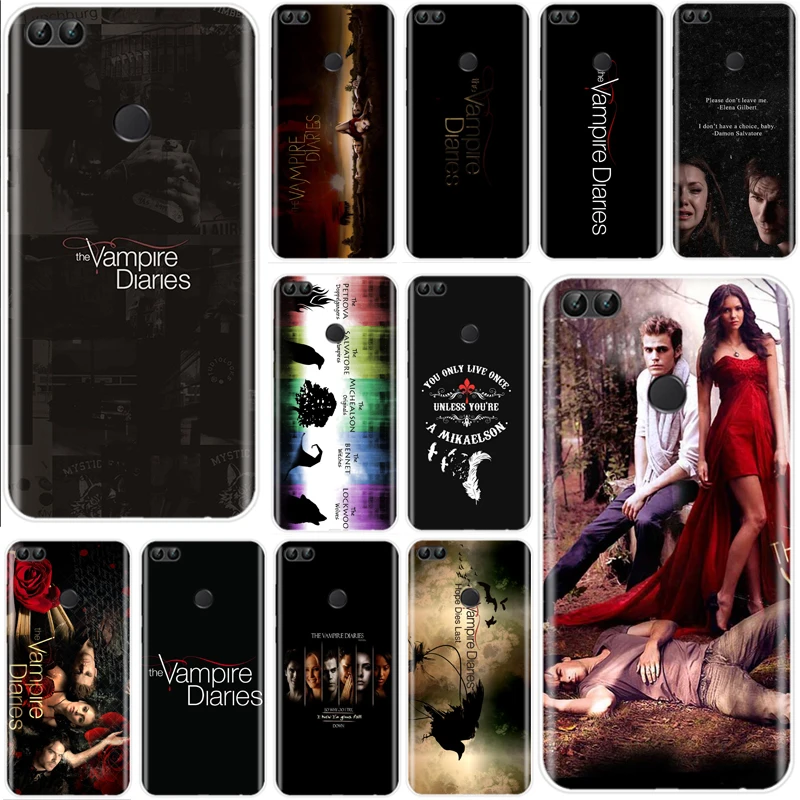 Чехол с дневниками вампира Мягкий Силиконовый ТПУ чехол для телефона Huawei P8 P9 P10 P20
