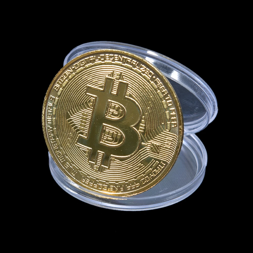 

Creative Souvenir Gold Plated Bitcoin Coin Collectible Great Gift Bit Coin Art Collection Gold Commemorative Coin Gold Coin