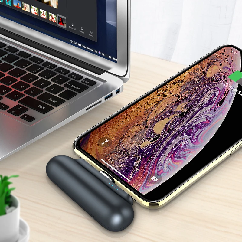 Портативное зарядное устройство 2600 мАч портативное Внешнее для IPhone Samsung