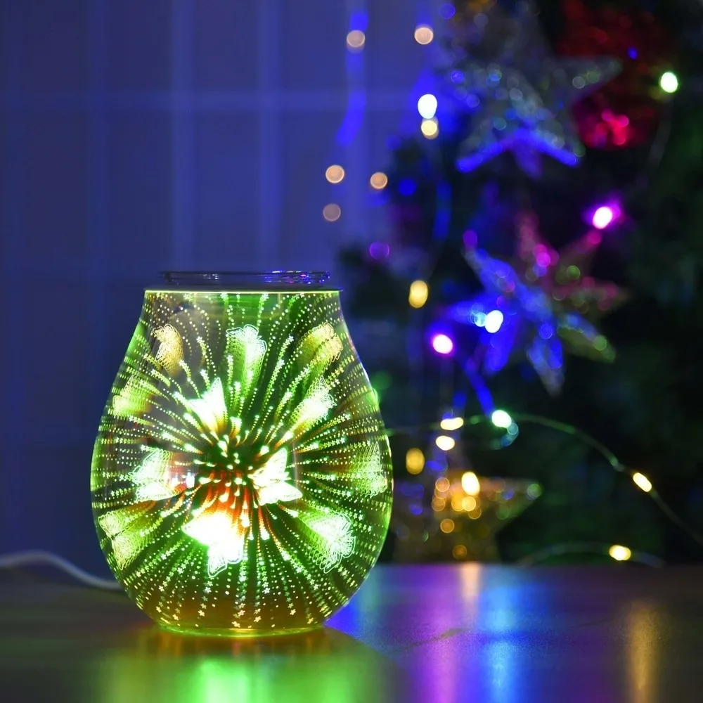 

Essential Oil Diffuser Glass Wax Melt Warmer Electric Incense Wax Tart Burner Fragrance Night Light Aroma Decorative Gifts Decor
