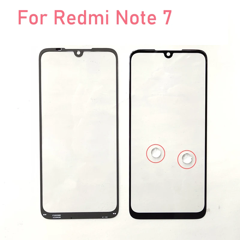 

Для Xiaomi redmi note 7 переднее внешнее стекло объектива Ремонт сенсорного экрана внешнее стекло без гибкого кабеля для redmi note7