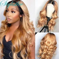 1b27 ombre color honey blonde 134 lace front wig brazilian loose wave remy human hair wigs pre plucked body wave frontal wig