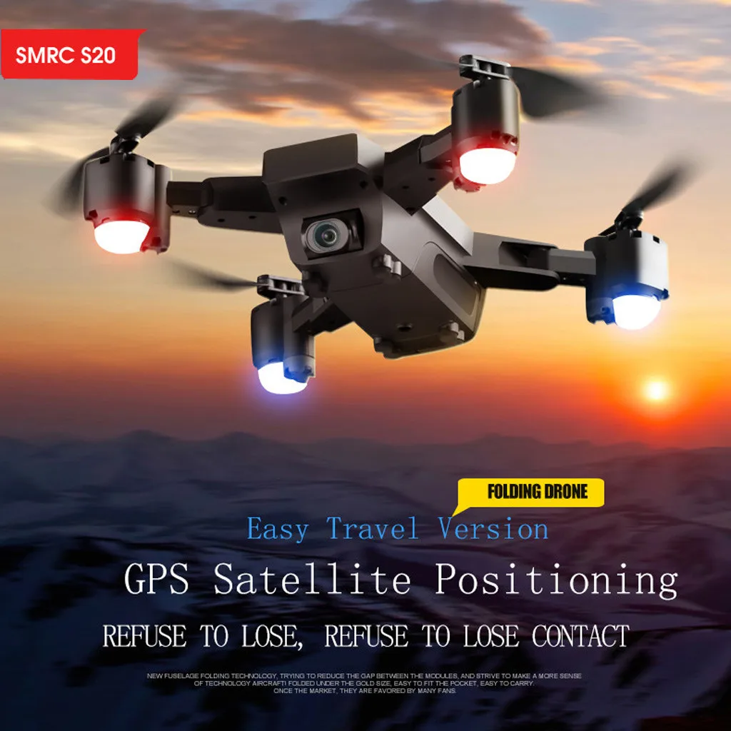 Квадрокоптер SMRC S20 1080P угол обзора 120 ° Wi Fi FPV 2 4G GPS RC складной|Радиоуправляемые