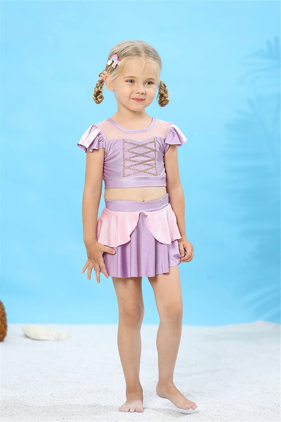 Купальник для девочек Белоснежка Эльза Анна бикини Золушка Аврора Белль