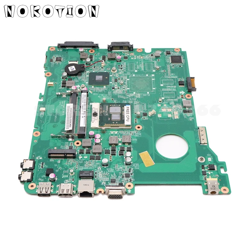 NOKOTION материнская плата для ноутбука acer Emachines E732 E732Z основная плата HM55 UMA DDR3 MBNCA06001 DA0ZRCMB6C0 Бесплатный процессор