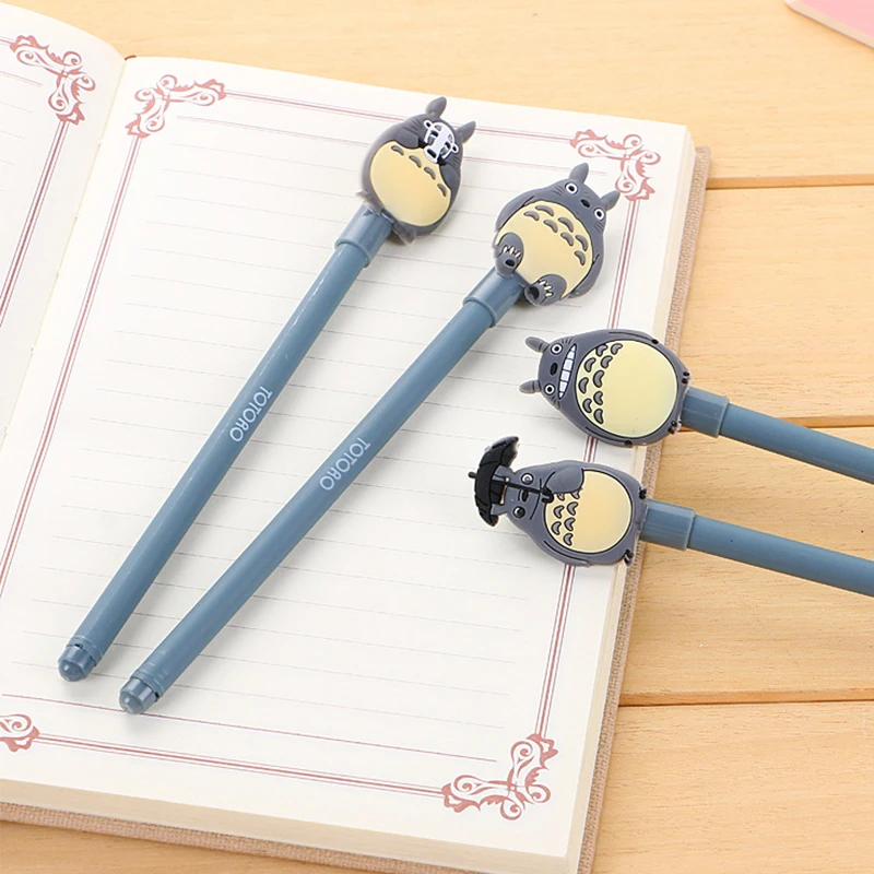 

4Pcs 17.5cm 0.5mm Kawaii Cartoon Totoro Gel Pen Quality Cute Creative Ink Pen School Office Supplies