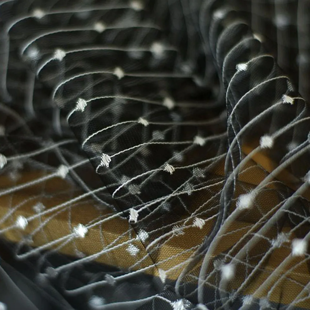 90*150 см модная полосатая вуаль Французская линия тюль сетчатая ткань сценическое